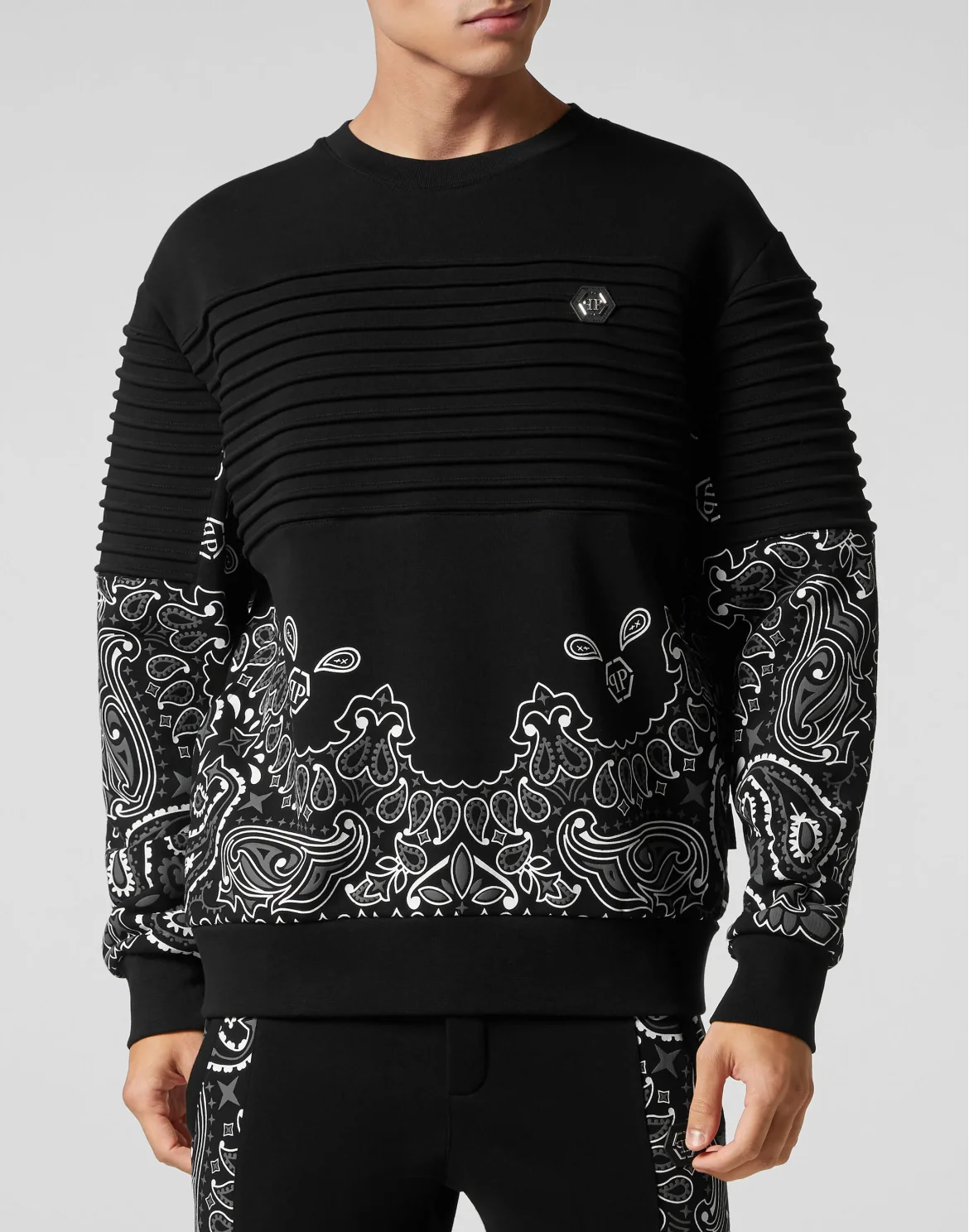 Sweatshirt LS Paisley Bandana, цвет: Черный