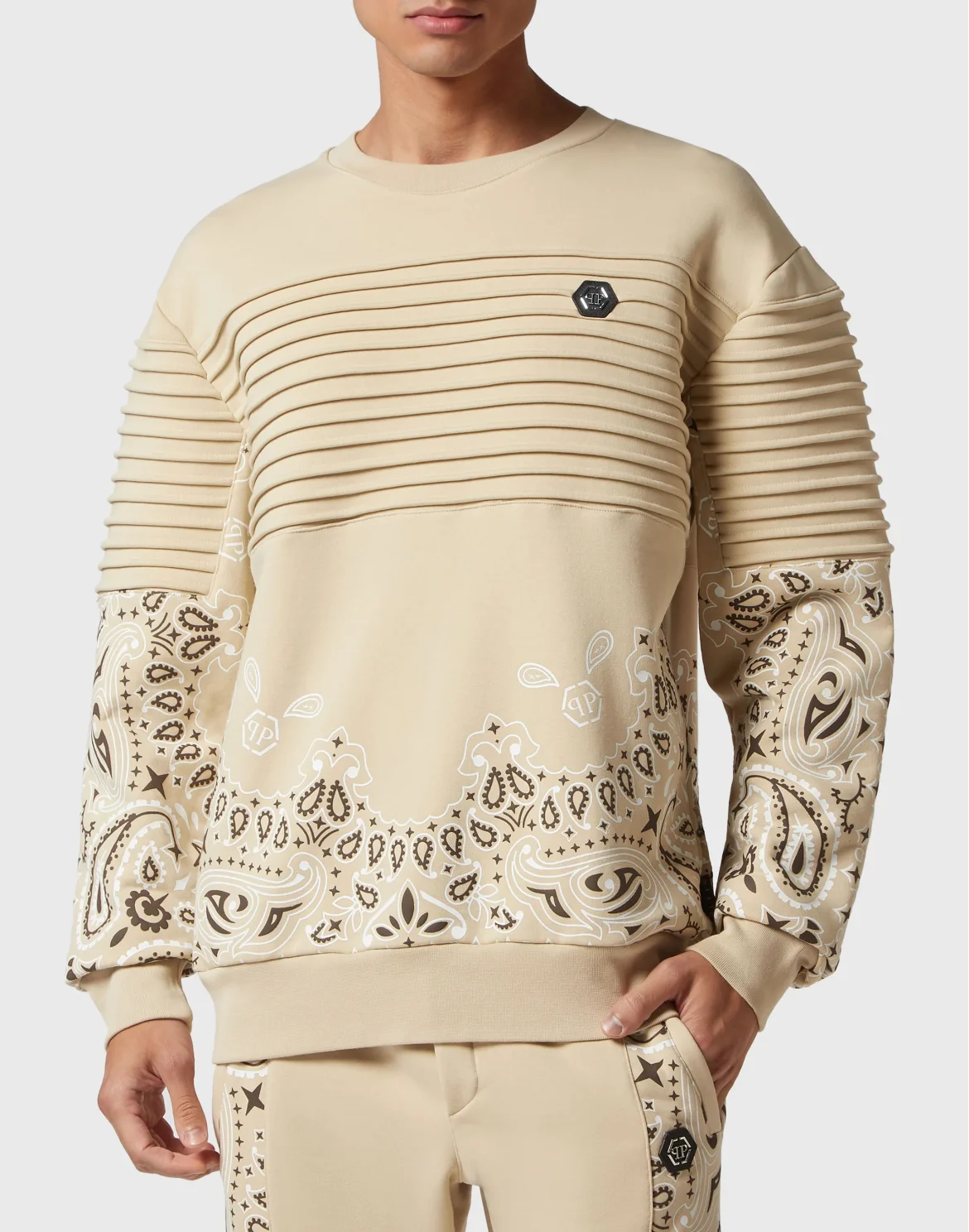 Sweatshirt LS Paisley Bandana, цвет: Бежевый