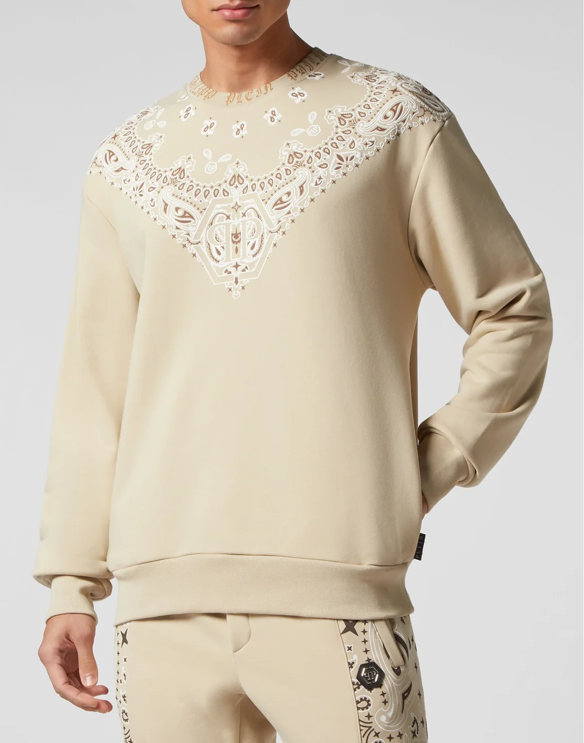 Sweatshirt LS Paisley Bandana, цвет: Бежевый