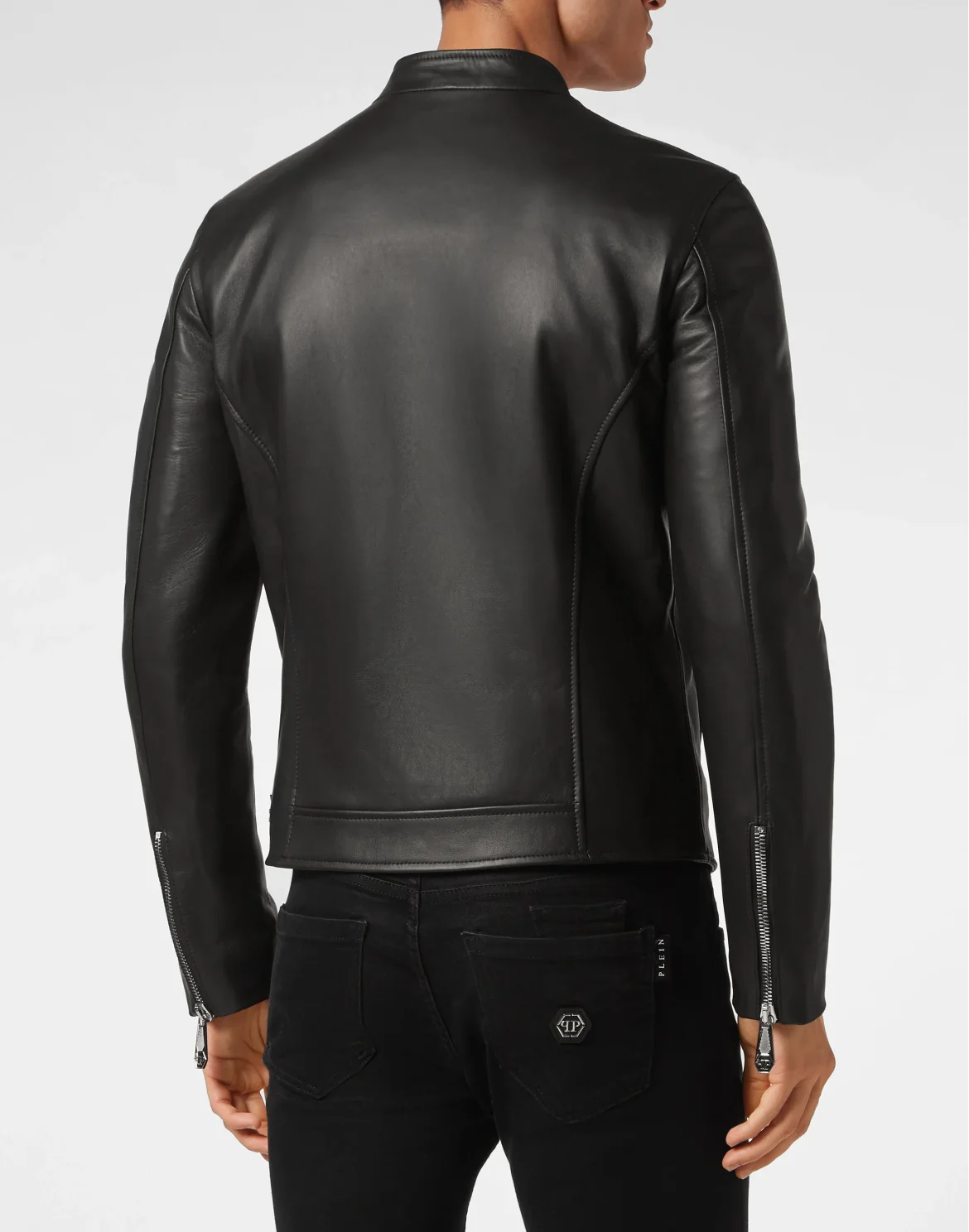 Leather Moto Jacket, цвет: Черный
