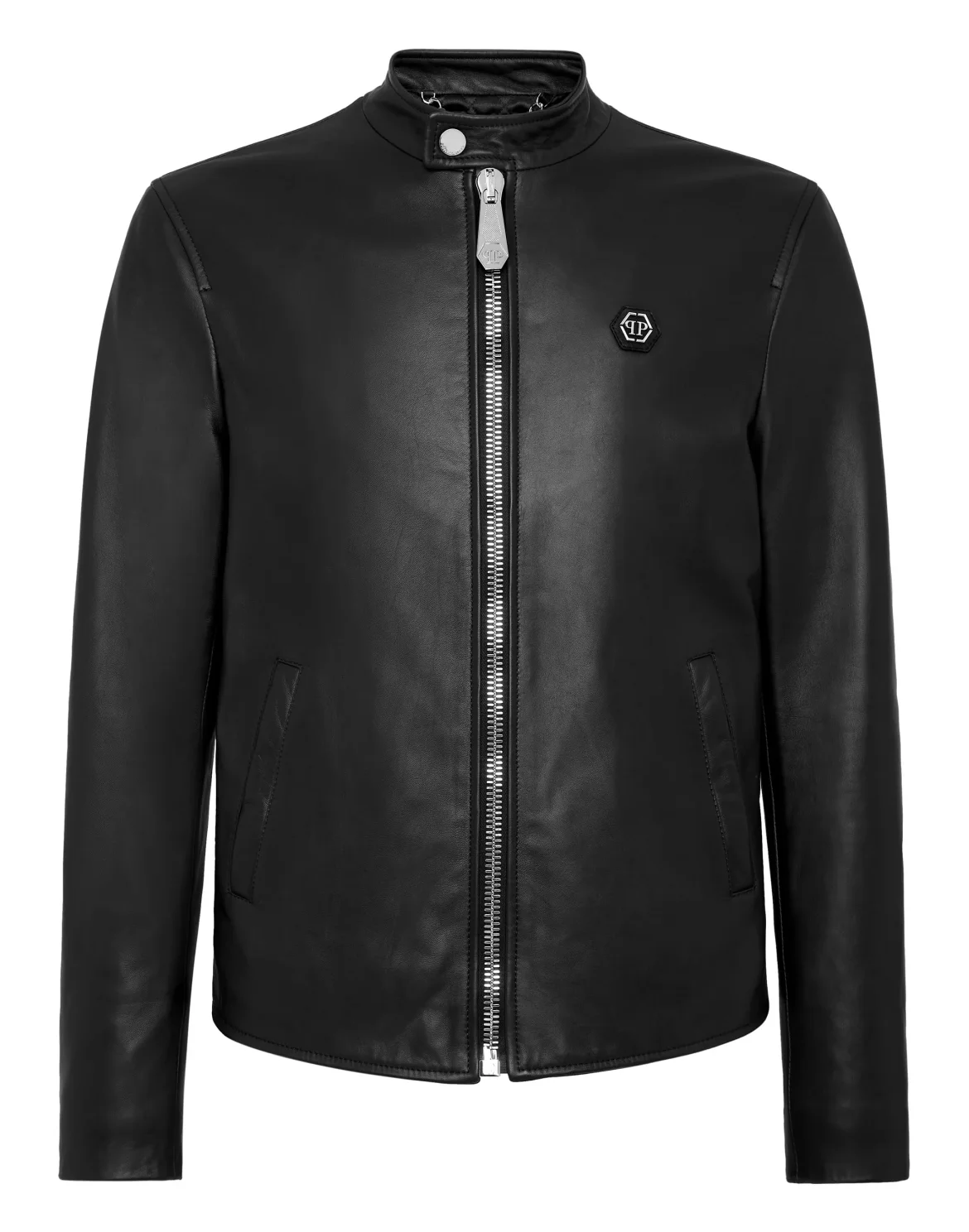 Leather Moto Jacket, цвет: Черный