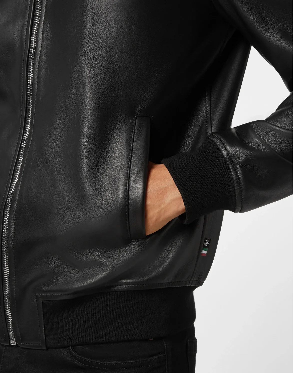 Leather Bomber Billy Jacket, цвет: Черный