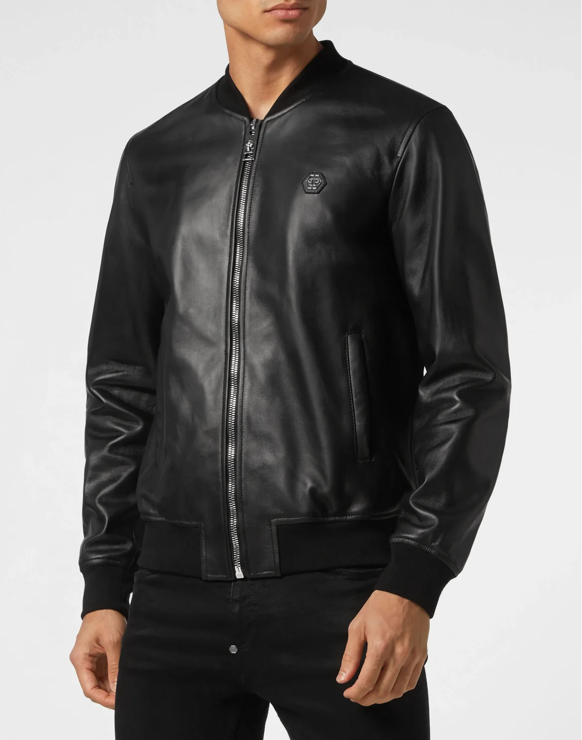 Leather Bomber Billy Jacket, цвет: Черный