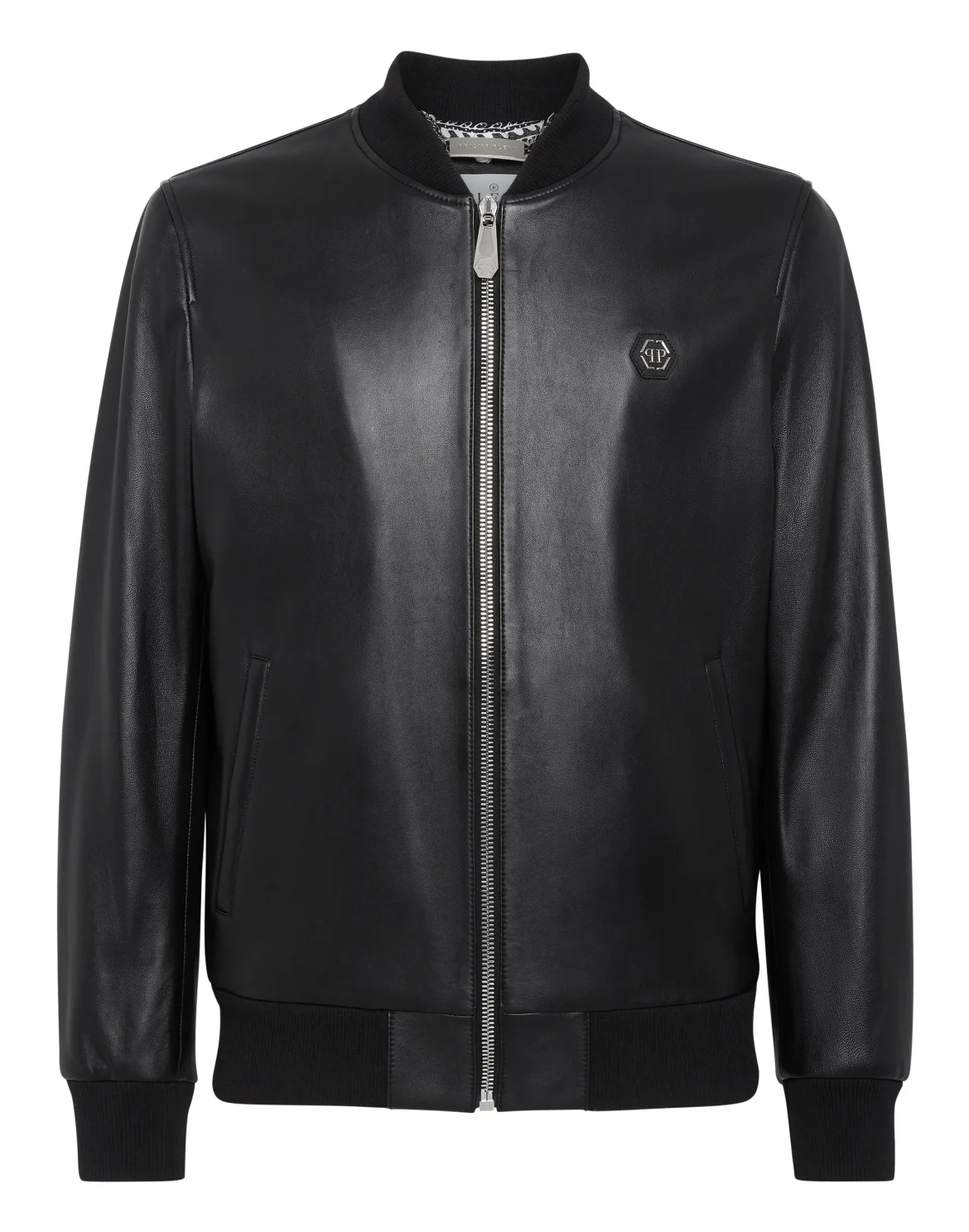 Leather Bomber Paisley Stones, цвет: Черный