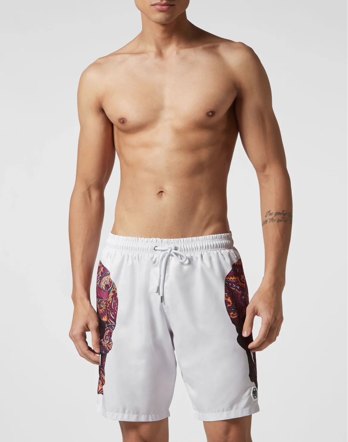 Swimwear Boxer Paisley Skull, цвет: Белый