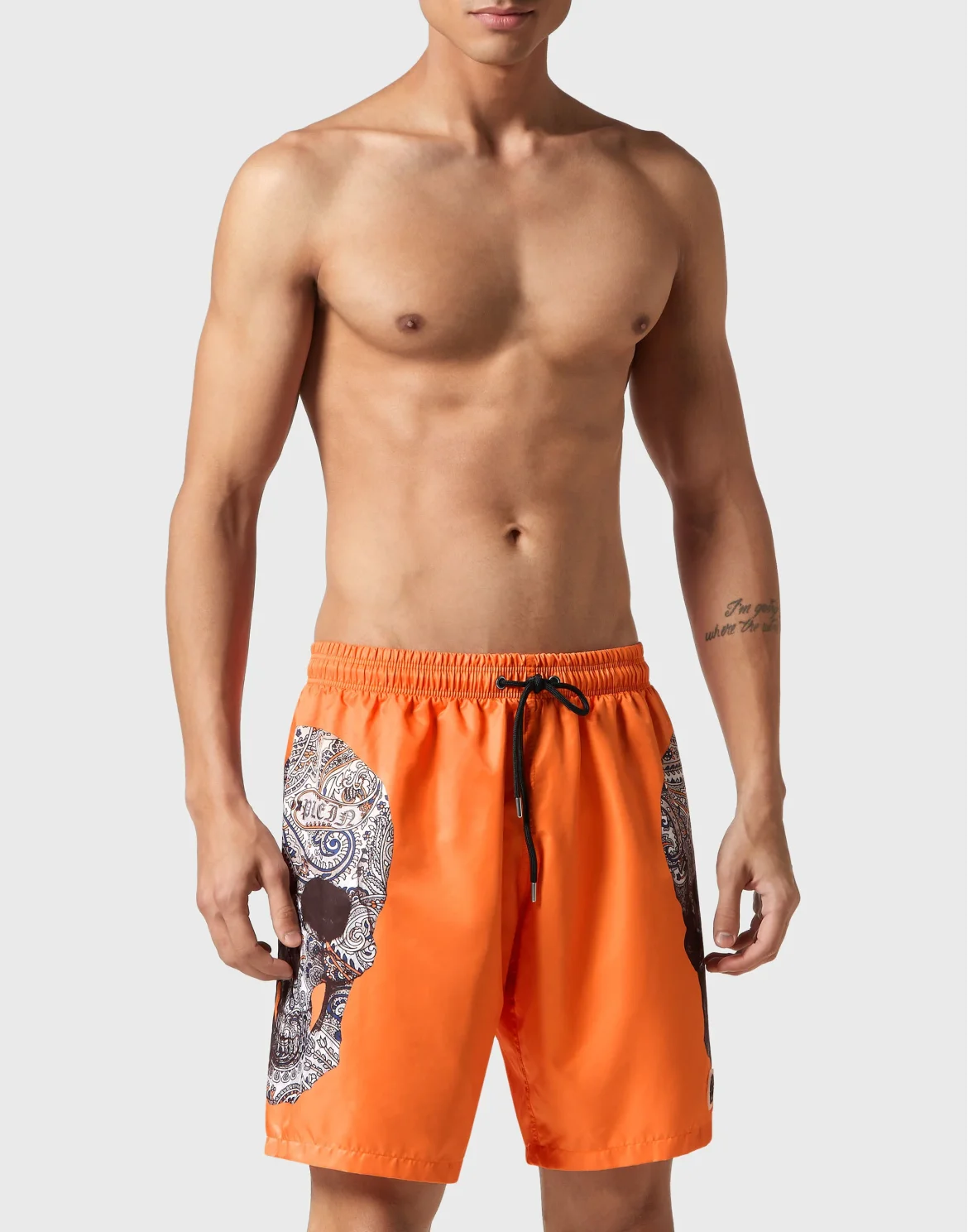 Swimwear Boxer Paisley Skull, цвет: Оранжевый