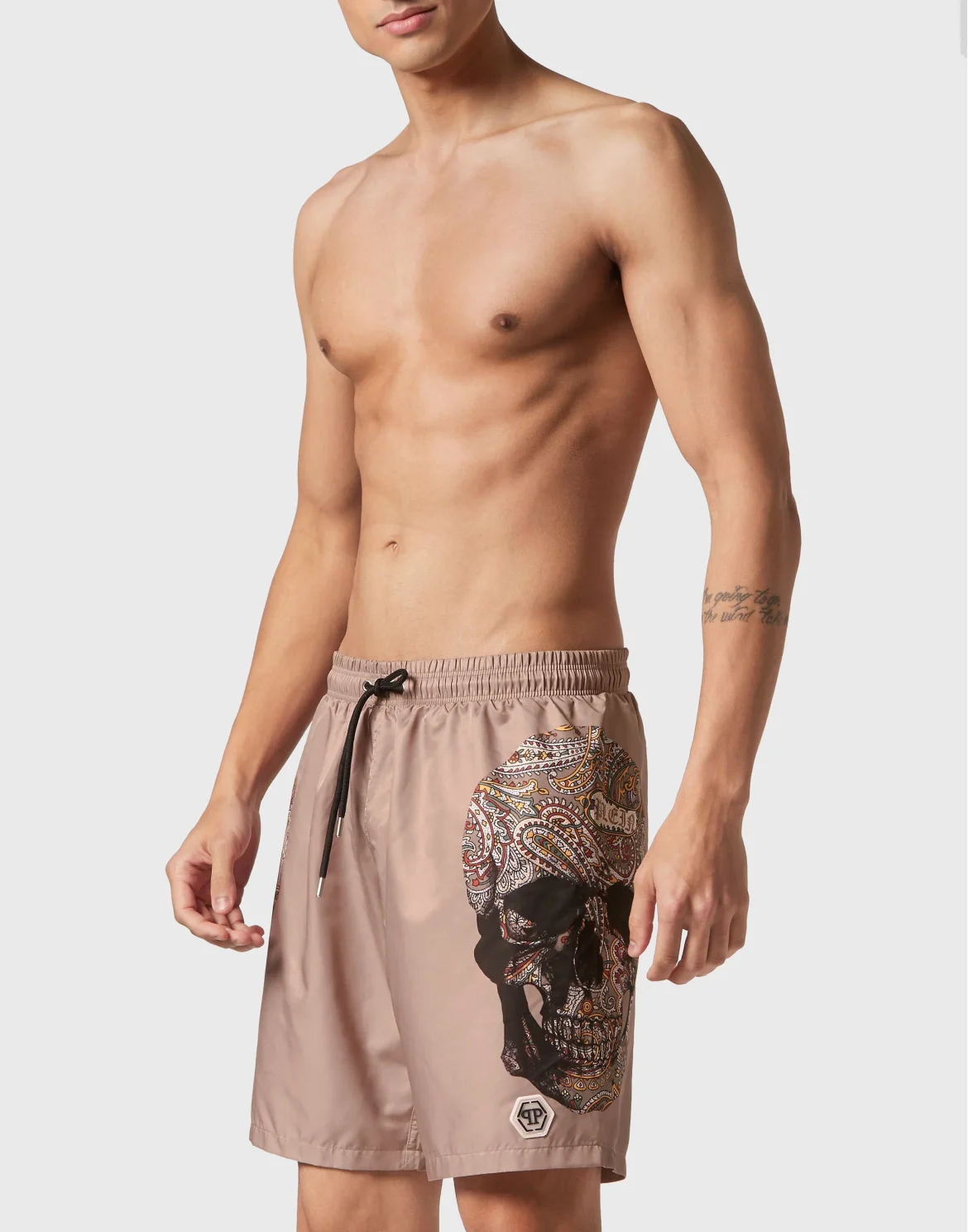 Swimwear Boxer Paisley Skull, цвет: Коричневый