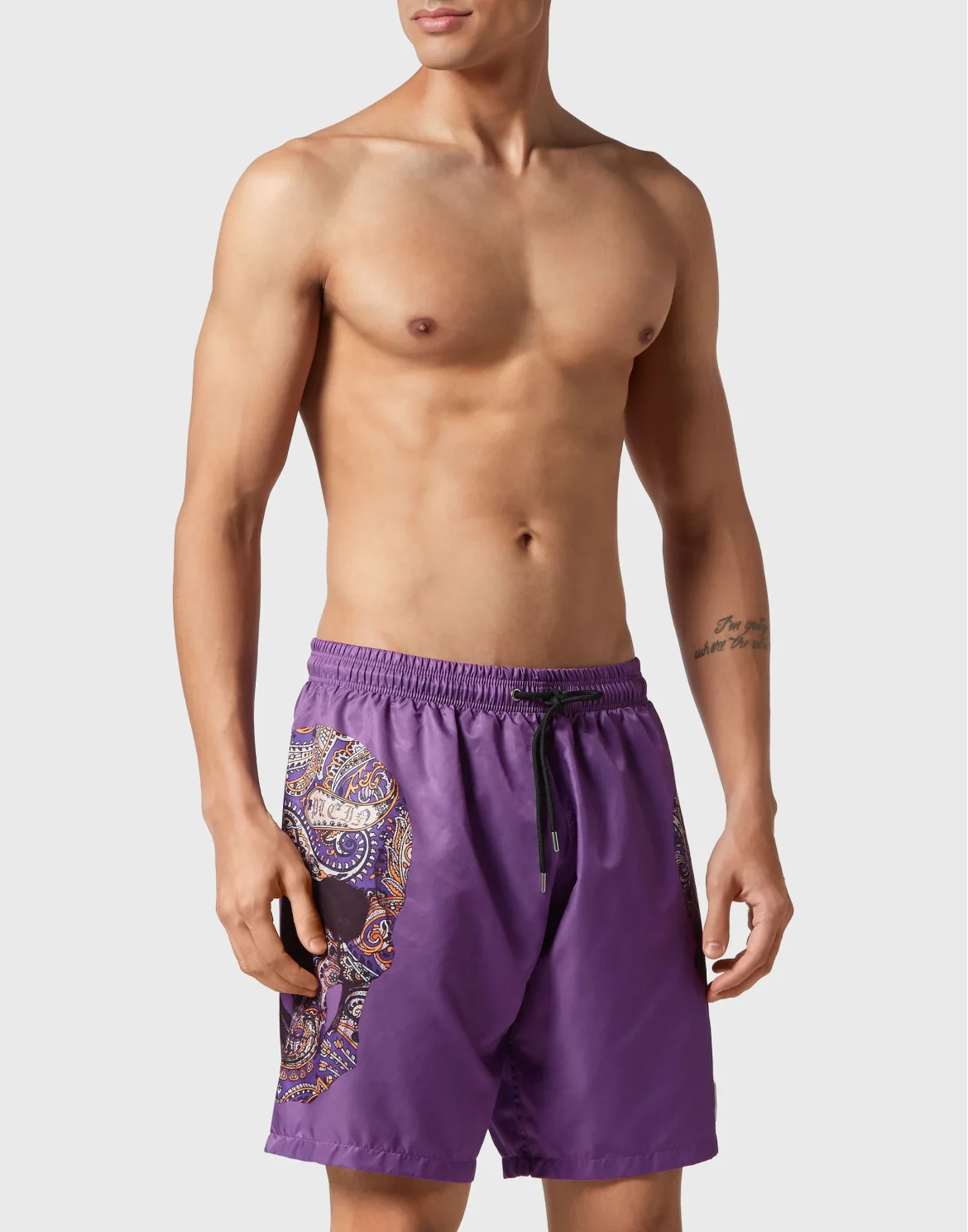 Swimwear Boxer Paisley Skull, цвет: Фиолетовый