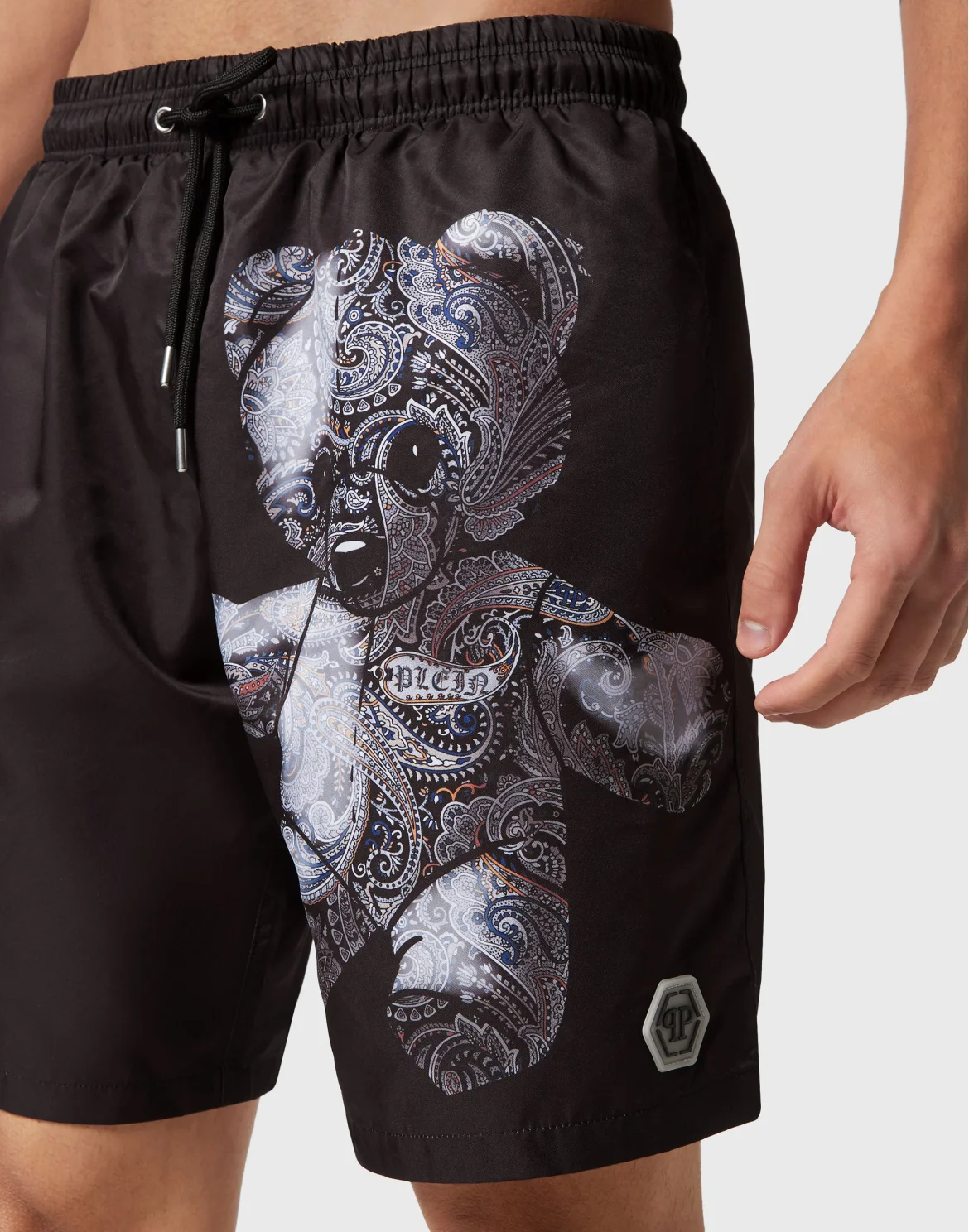 Swimwear Boxer Paisley Teddy Bear, цвет: Черный