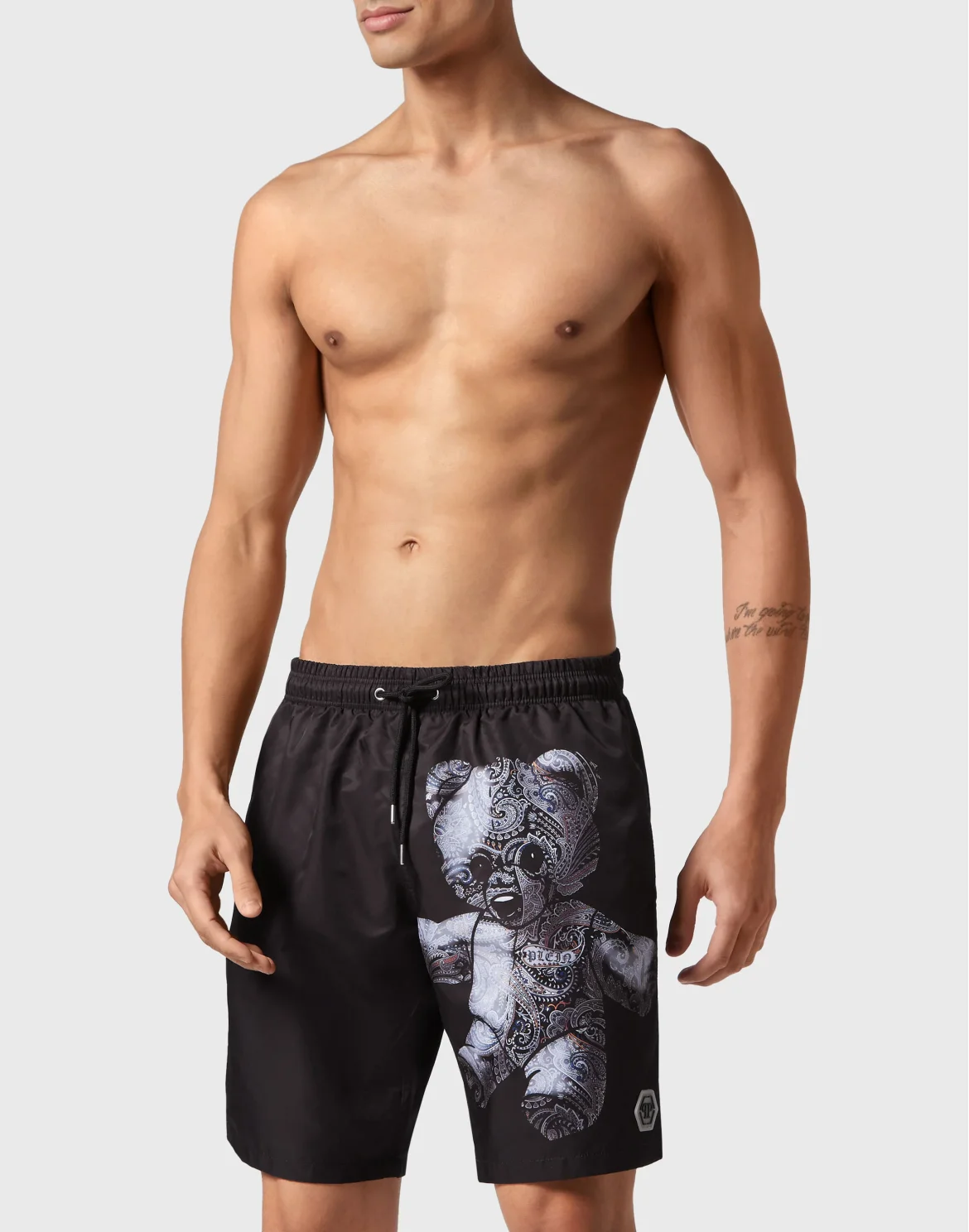 Swimwear Boxer Paisley Teddy Bear, цвет: Черный