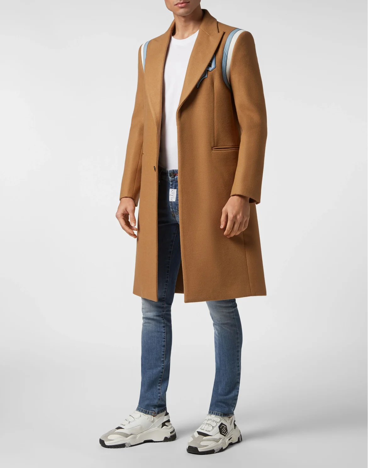 Wool Long Coat Gothic Plein, цвет: Бежевый