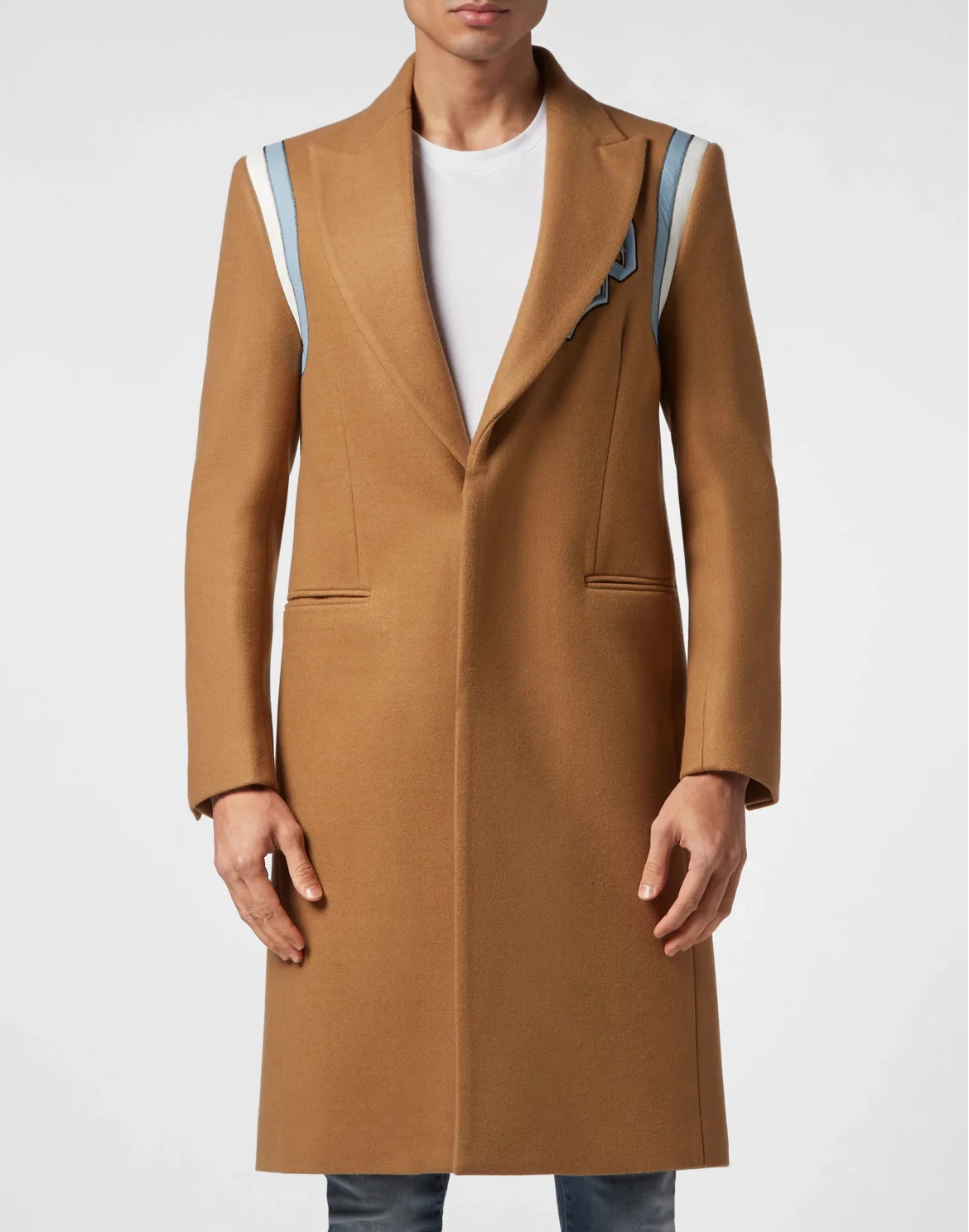 Wool Long Coat Gothic Plein, цвет: Бежевый