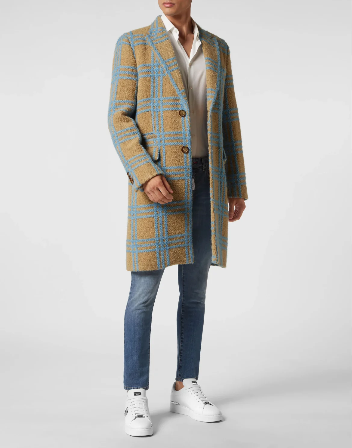 Alpaca Wool Long Coat, цвет: Бежевый