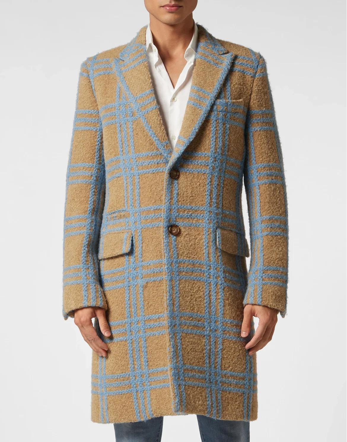 Alpaca Wool Long Coat, цвет: Бежевый