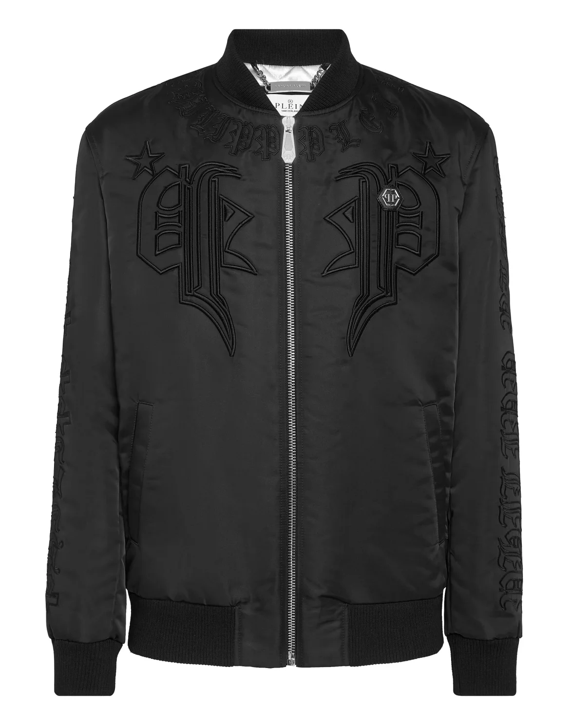 Satin Bomber Gothic Banner, цвет: Черный