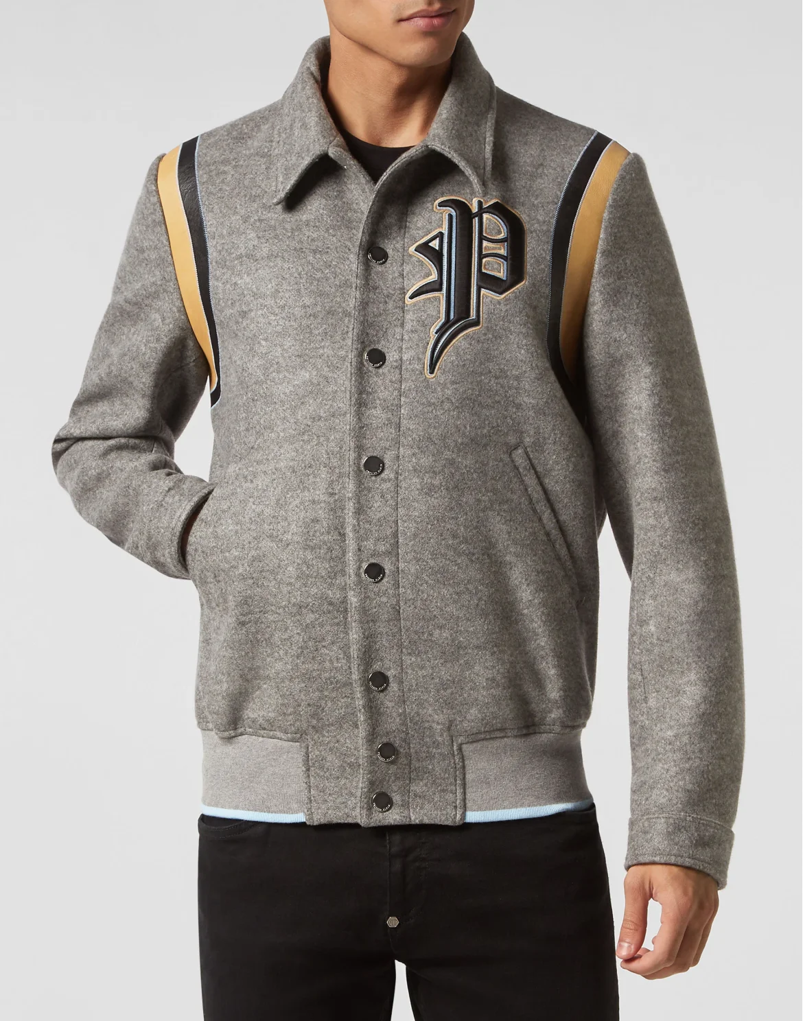Wool Bomber Gothic Plein, цвет: Серый