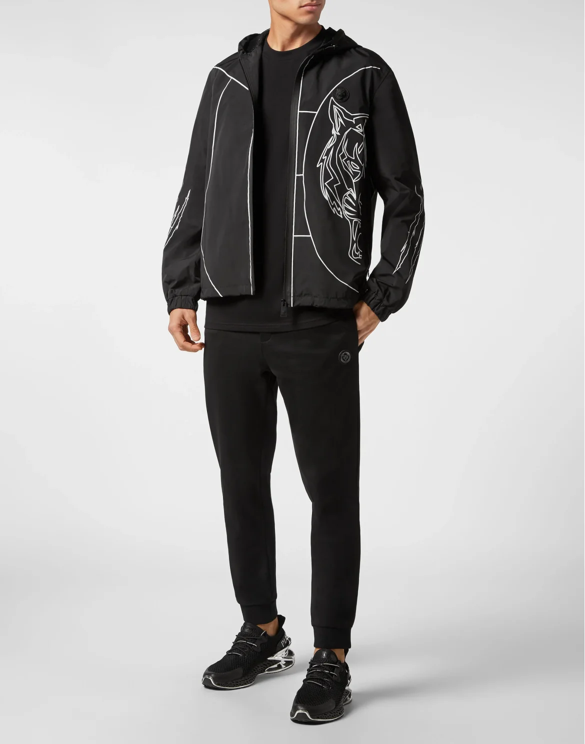Nylon Windbreaker Tiger Court Edition, цвет: Черный
