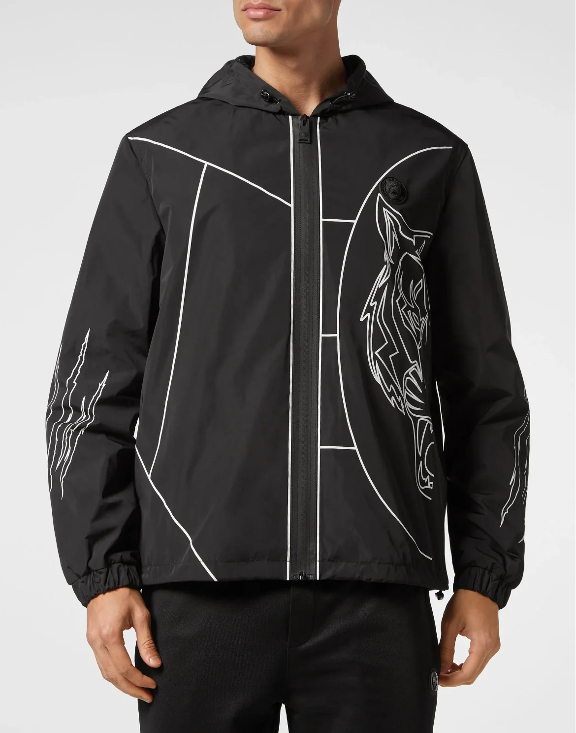 Nylon Windbreaker Tiger Court Edition, цвет: Черный