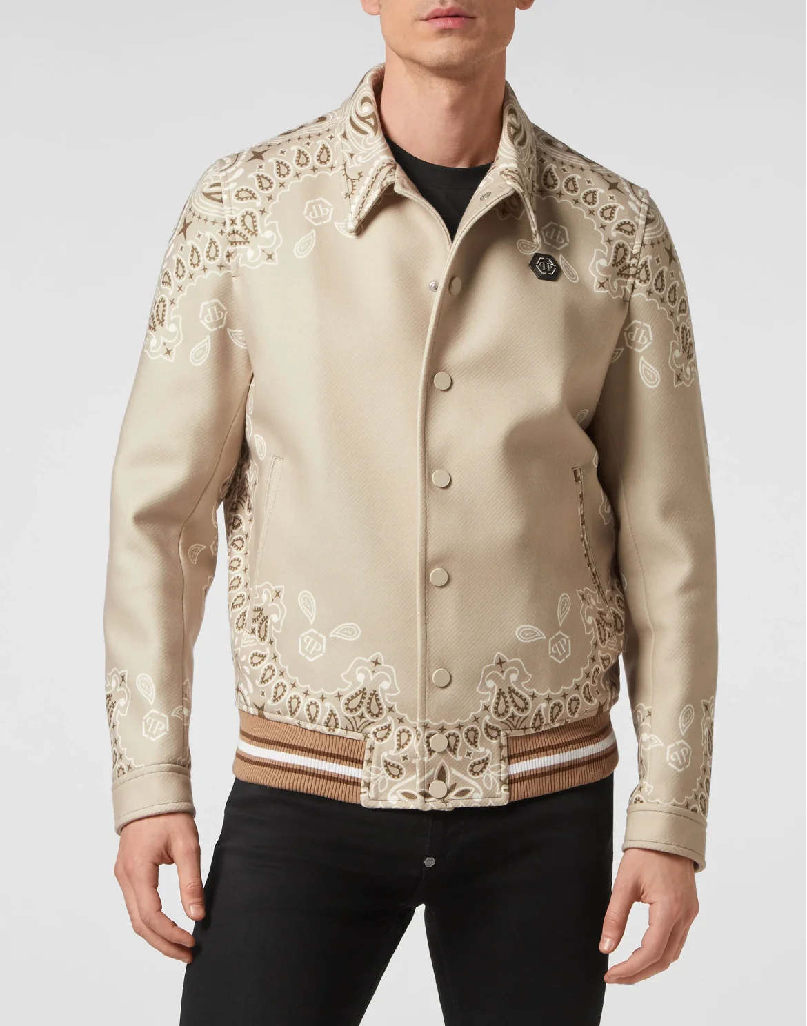 Wool Bomber Paisley Bandana, цвет: Бежевый