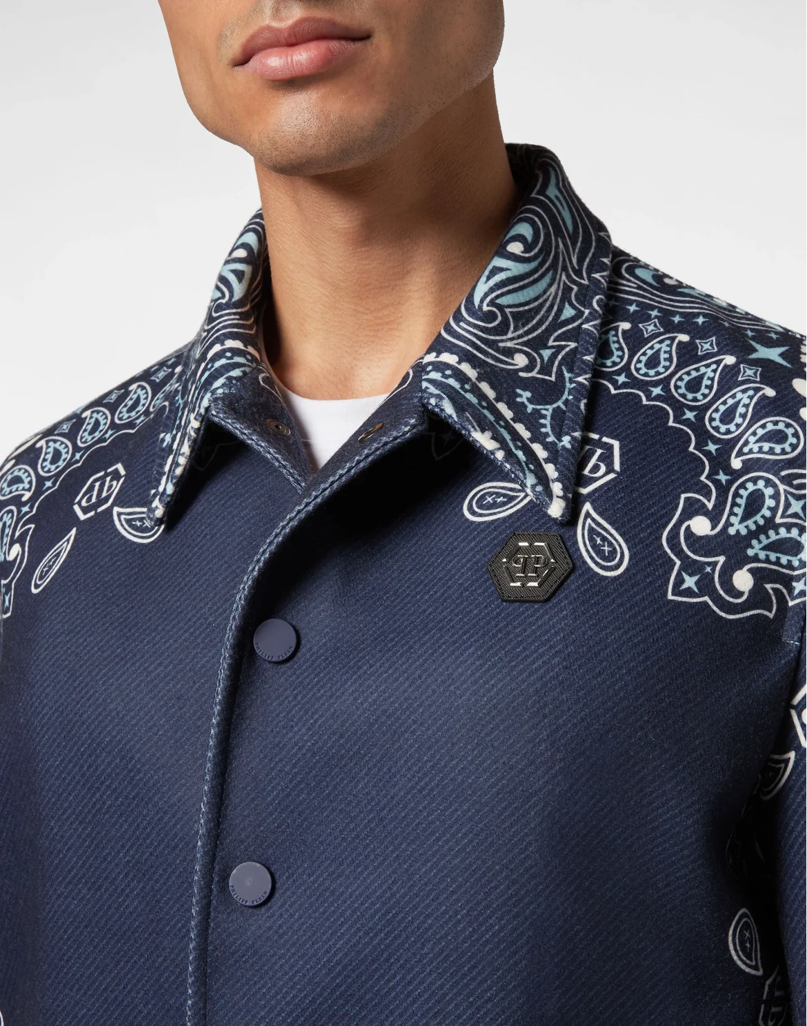 Wool Bomber Paisley Bandana, цвет: Синий