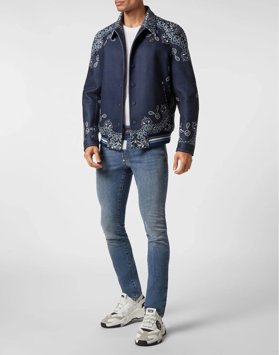Wool Bomber Paisley Bandana, цвет: Синий