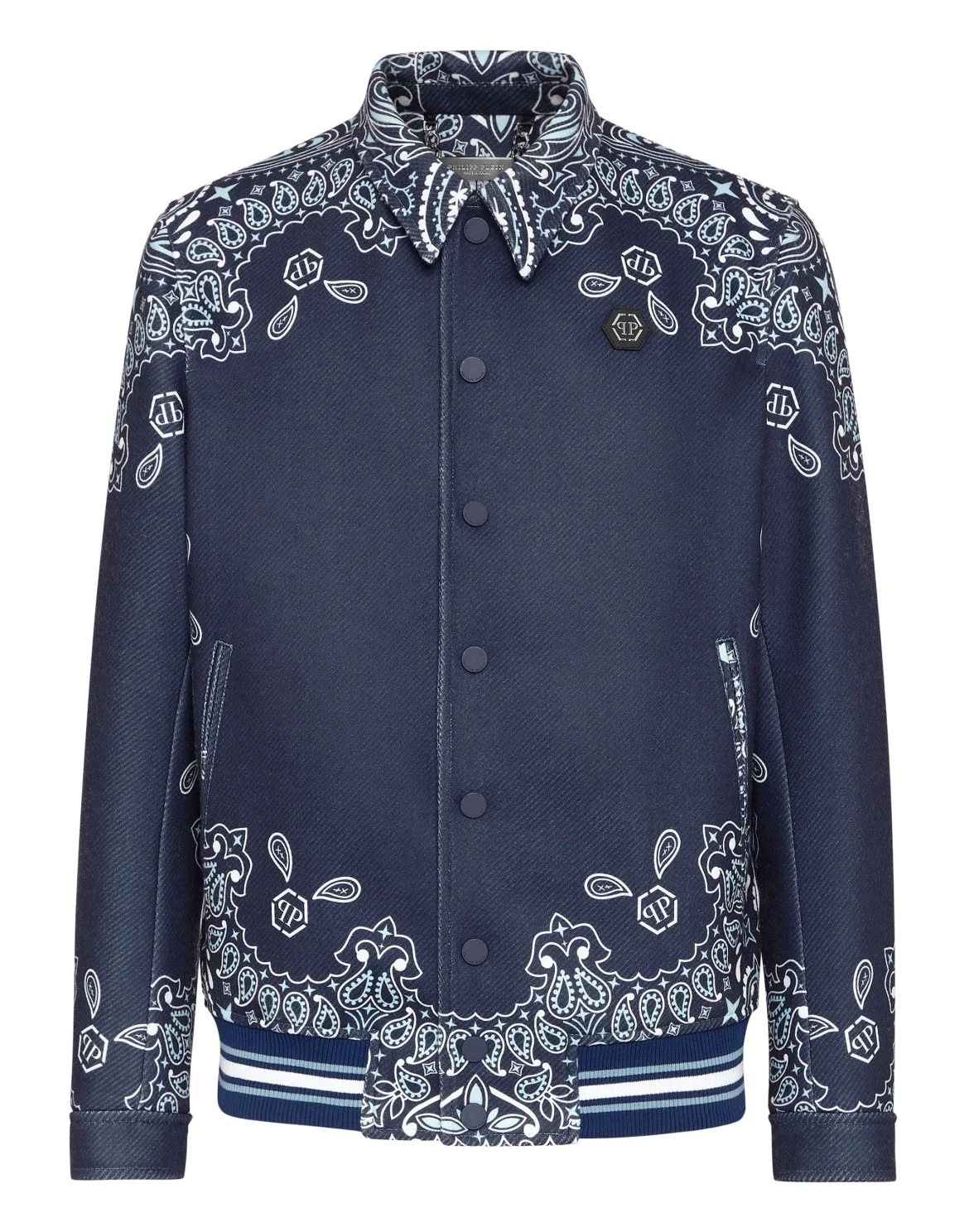 Wool Bomber Paisley Bandana, цвет: Синий