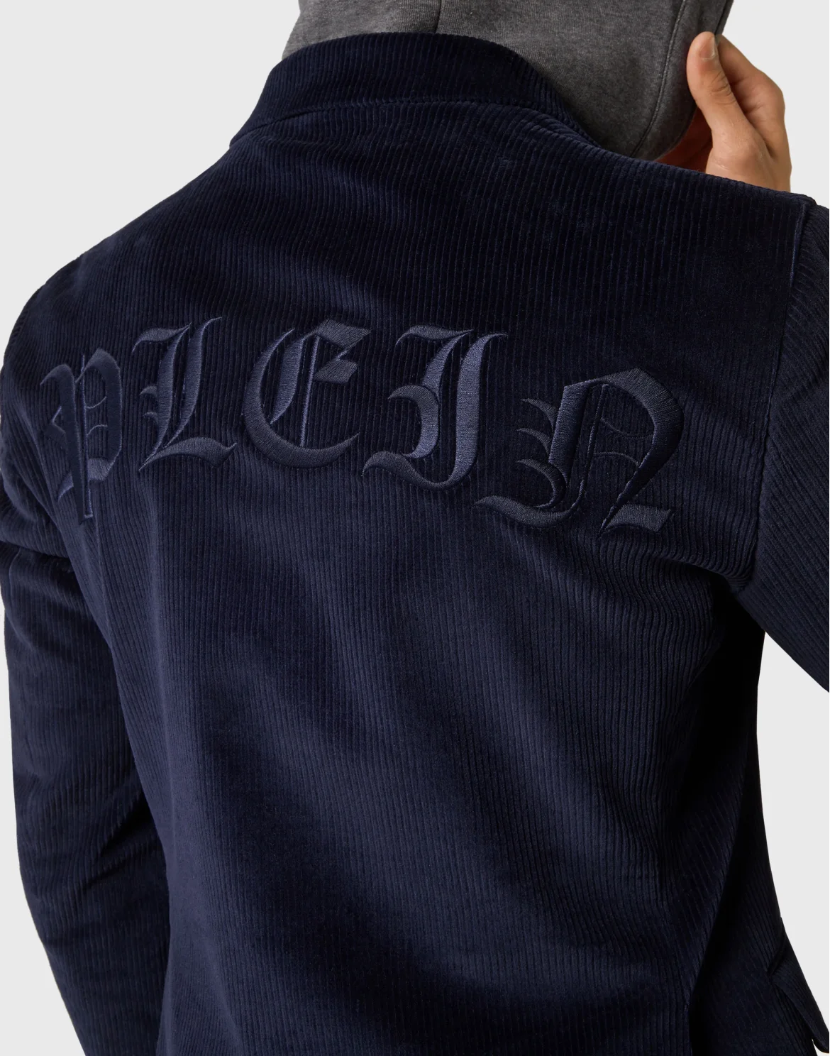 Corduroy Hooded Jacket Gothic Plein, цвет: Синий