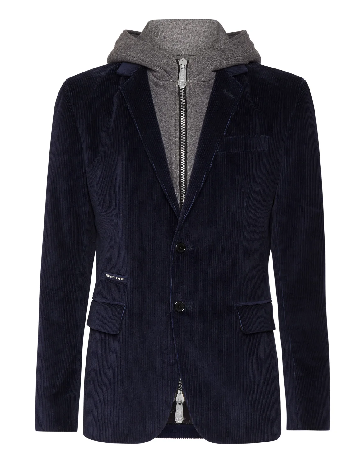 Corduroy Hooded Jacket Gothic Plein, цвет: Синий