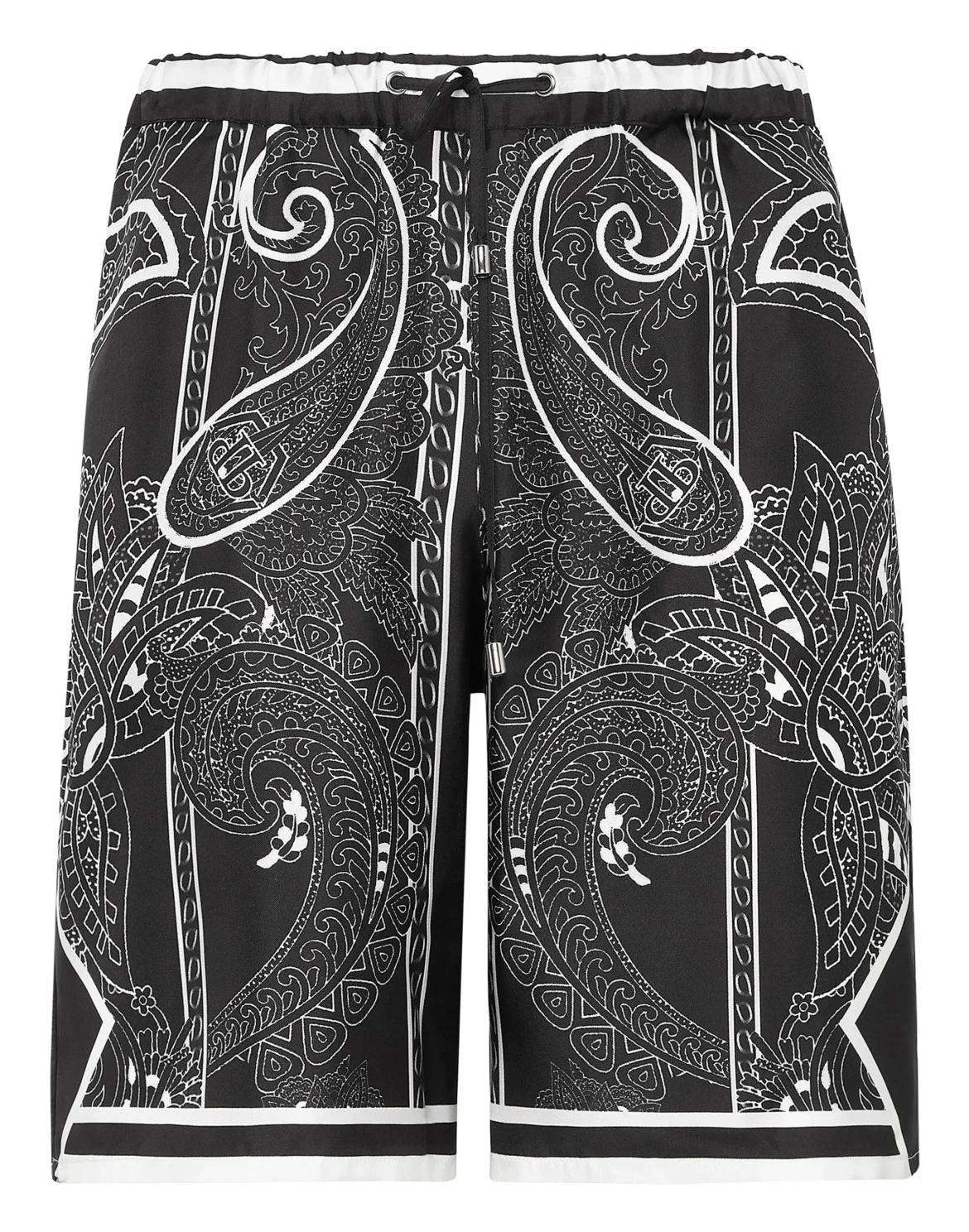 Silk Shorts Paisley Foulard, цвет: Черный