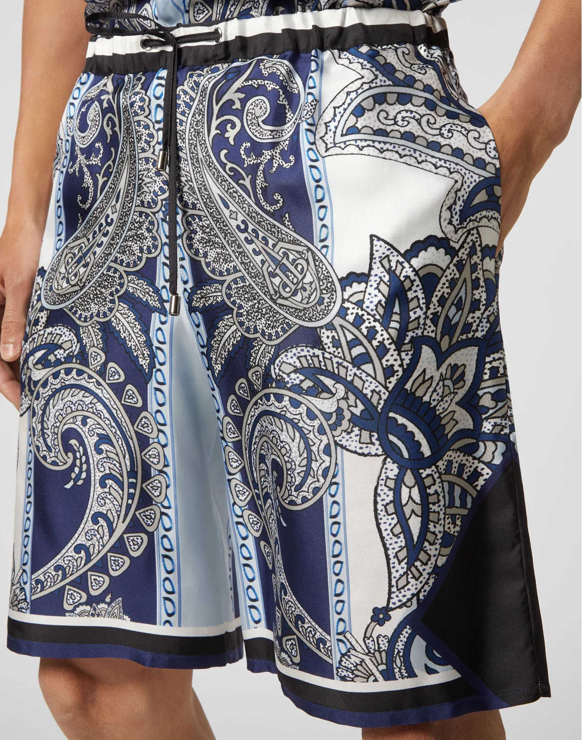 Silk Shorts Paisley Foulard, цвет: Голубой