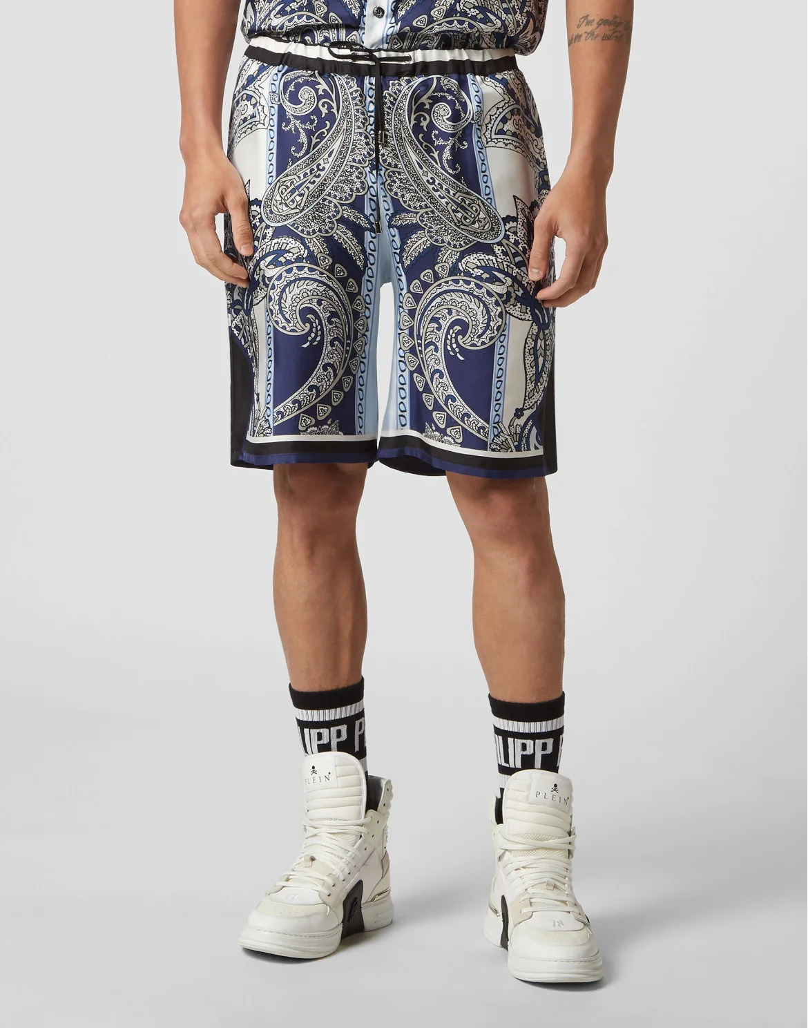 Silk Shorts Paisley Foulard, цвет: Голубой