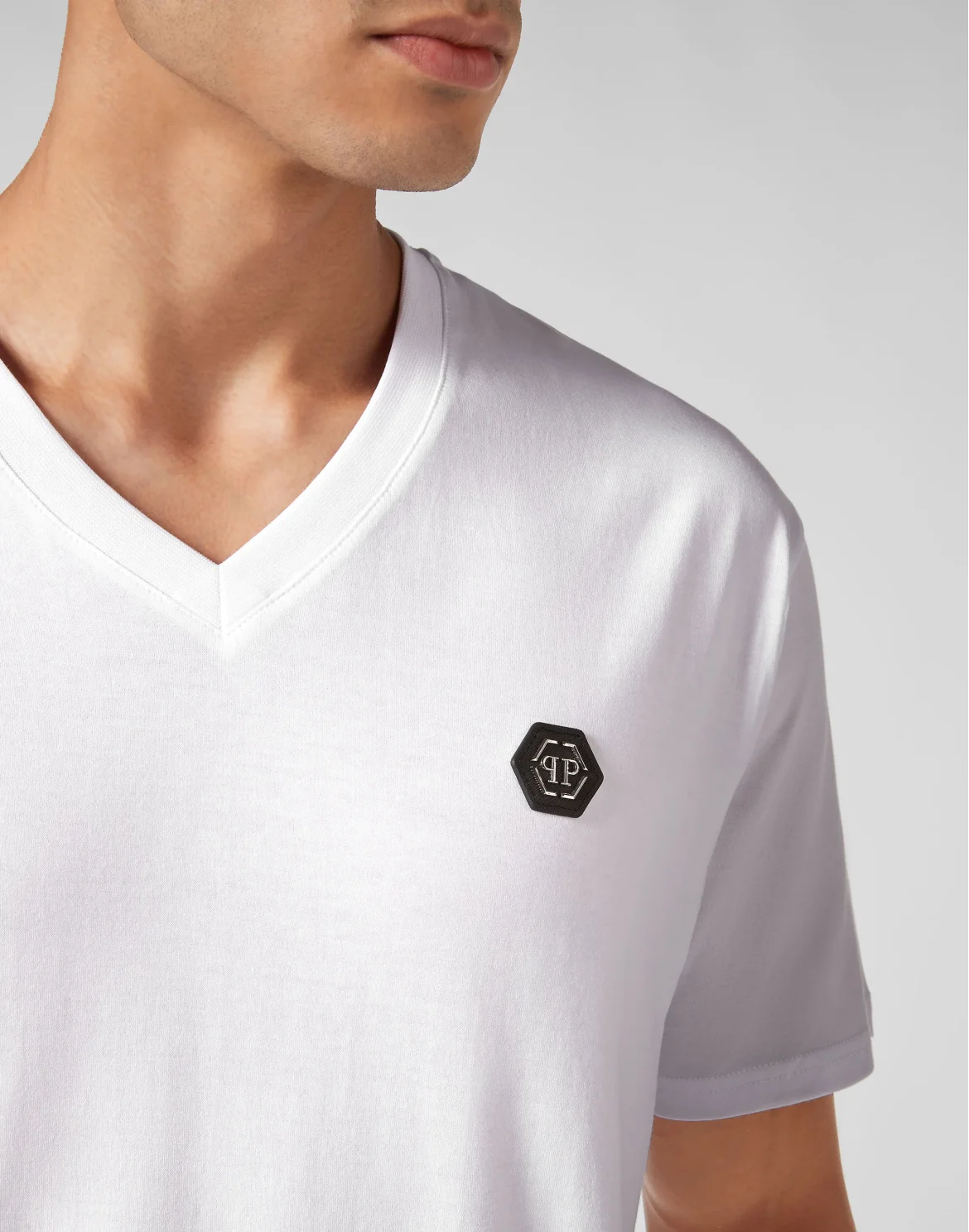 T-shirt V-Neck SS Iconic Plein, цвет: Белый