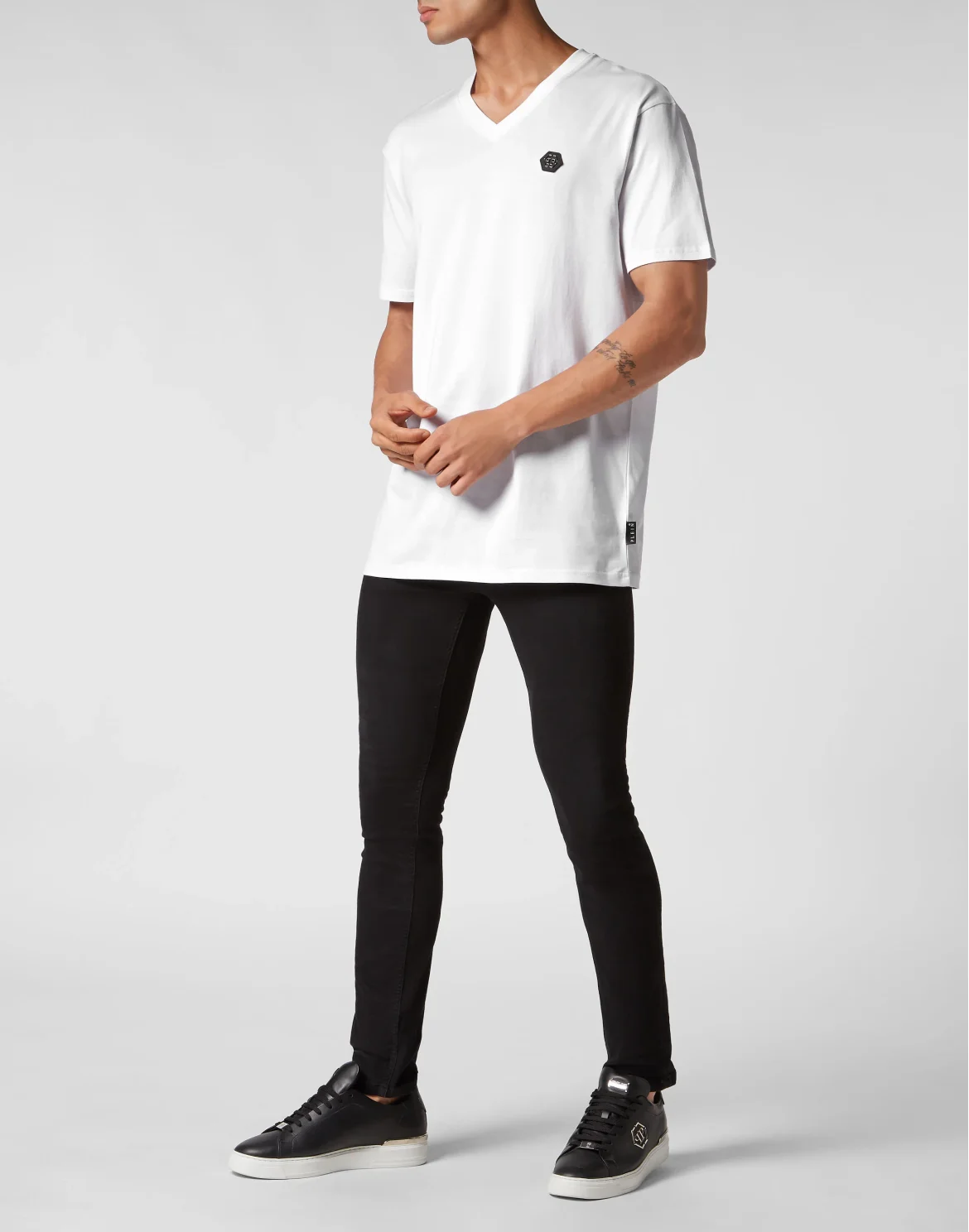 T-shirt V-Neck SS Iconic Plein, цвет: Белый