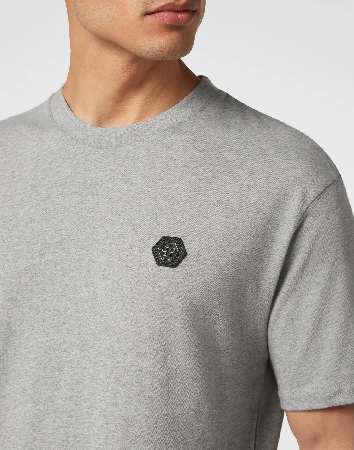 T-shirt Round Neck SS Hexagon, цвет: Серый