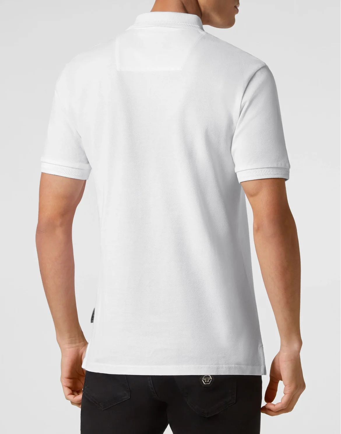 Slim Fit Piquet Polo Shirt SS Gothic Plein, цвет: Белый