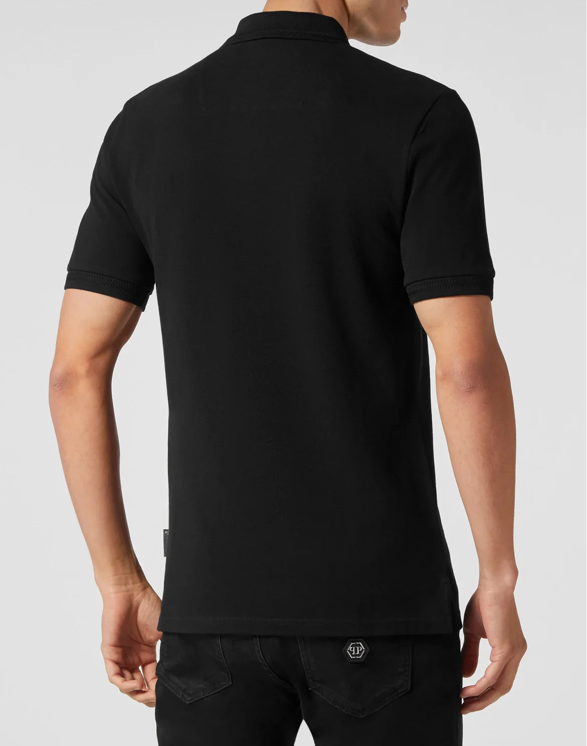 Slim Fit Piquet Polo Shirt SS Gothic Plein, цвет: Черный
