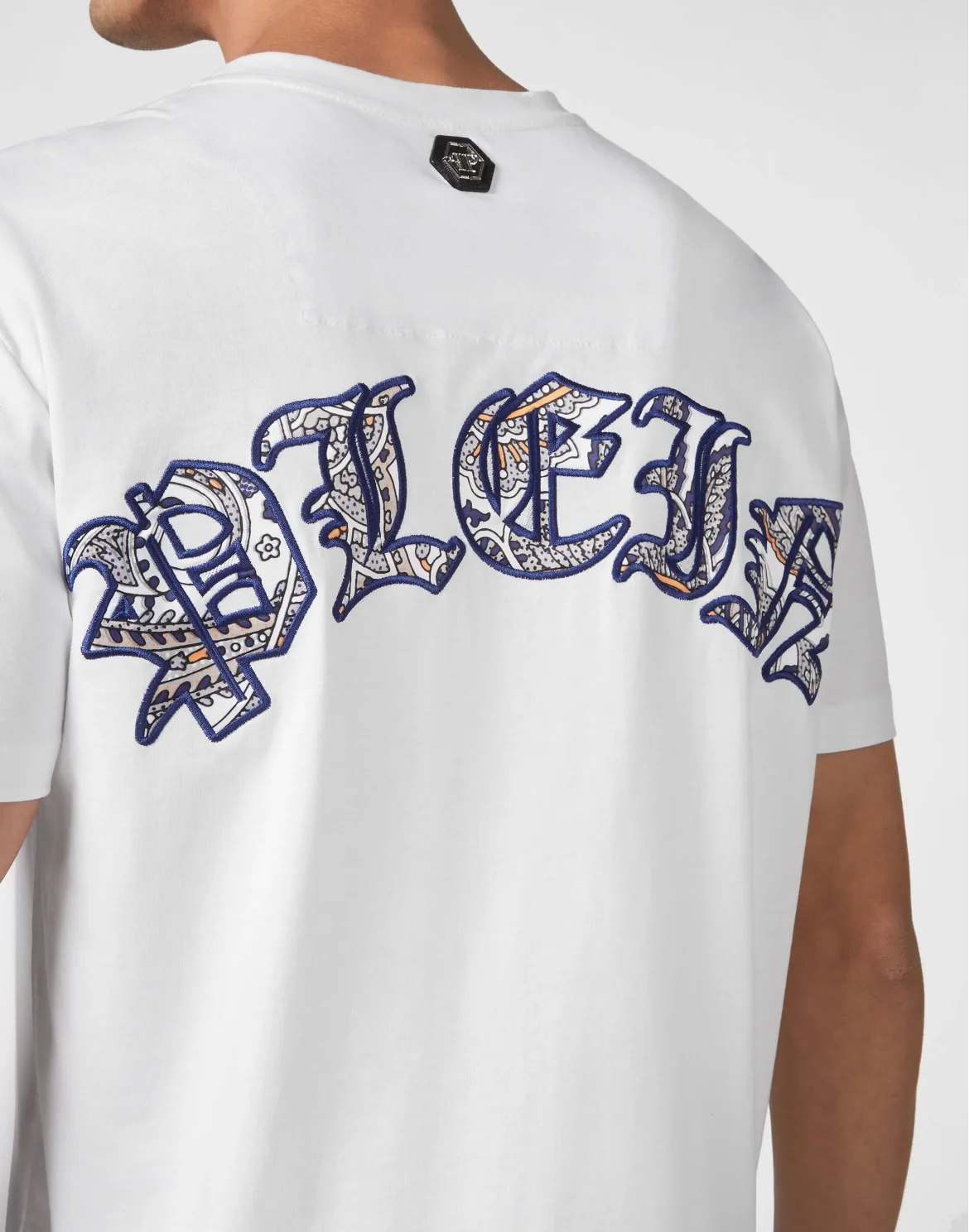 T-shirt Round Neck SS Paisley Gothic Plein, цвет: Белый