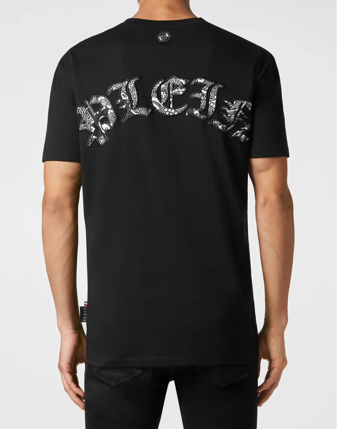 T-shirt Round Neck SS Paisley Gothic Plein, цвет: Черный