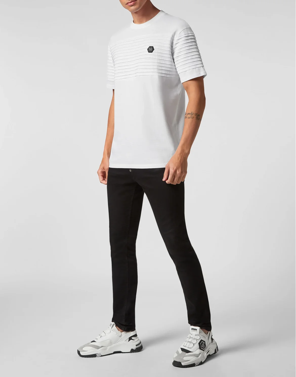 T-shirt Round Neck SS Gothic Plein, цвет: Белый