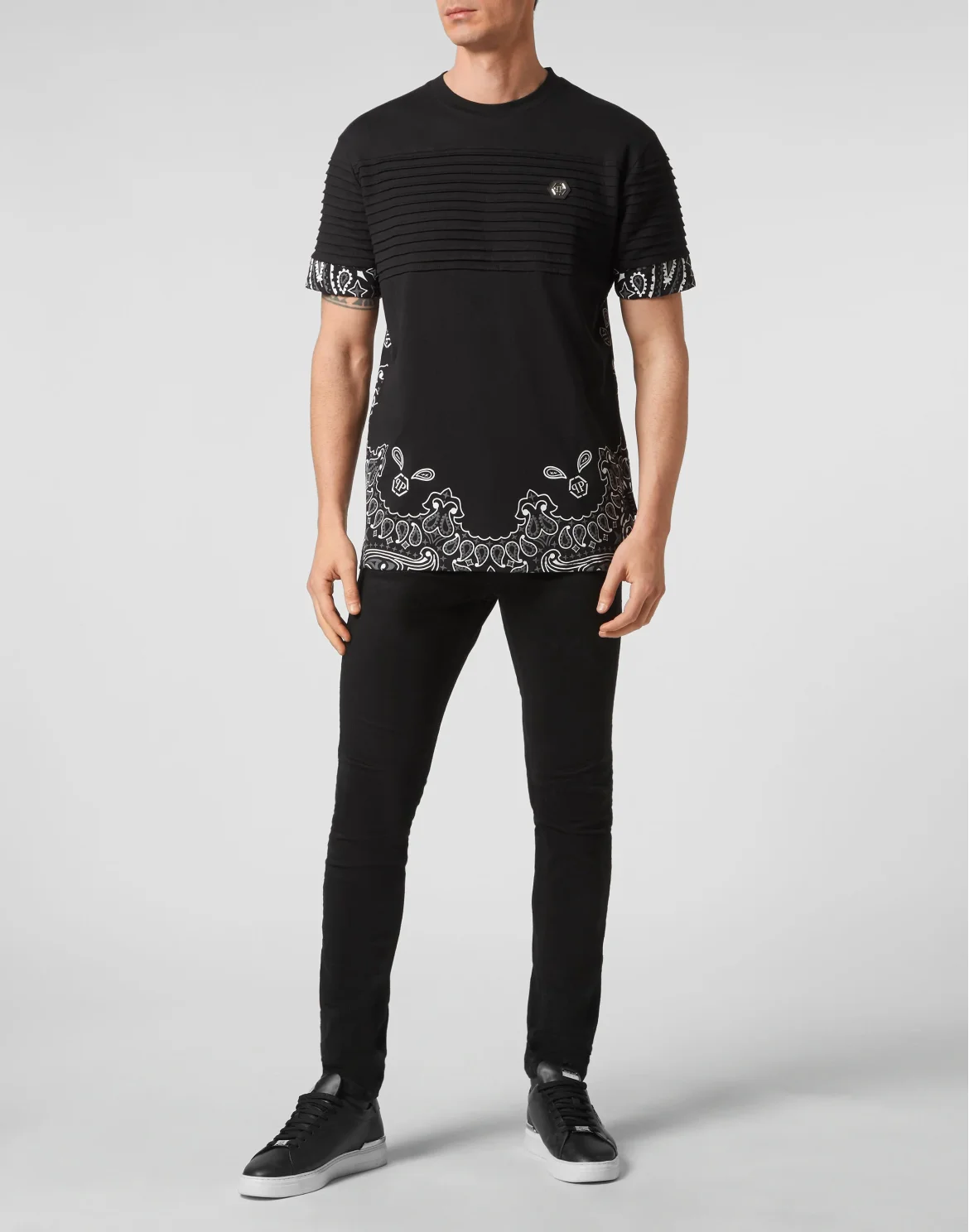 T-shirt Round Neck SS Paisley Bandana, цвет: Черный