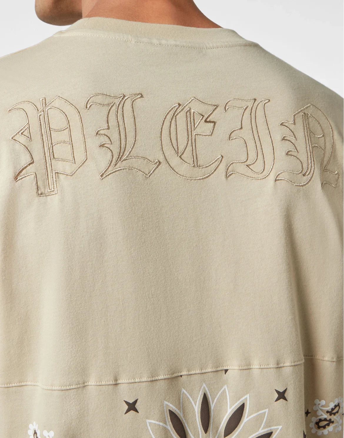 T-shirt Round Neck SS Paisley Bandana, цвет: Бежевый