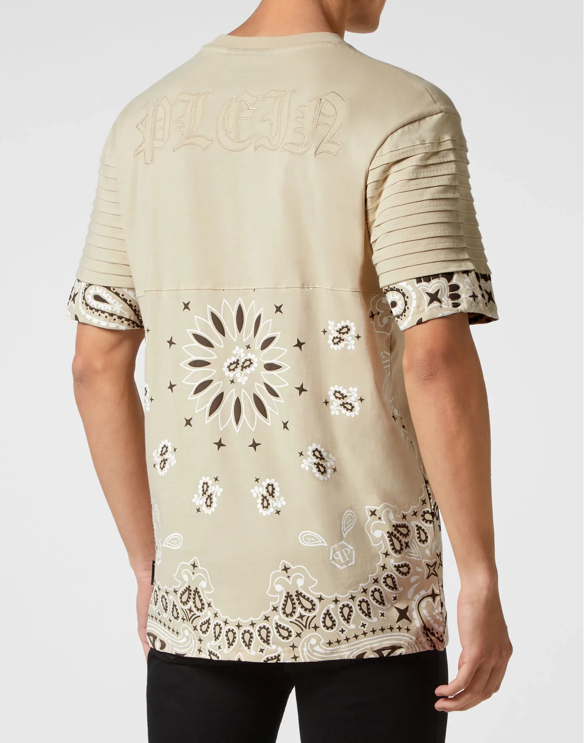 T-shirt Round Neck SS Paisley Bandana, цвет: Бежевый
