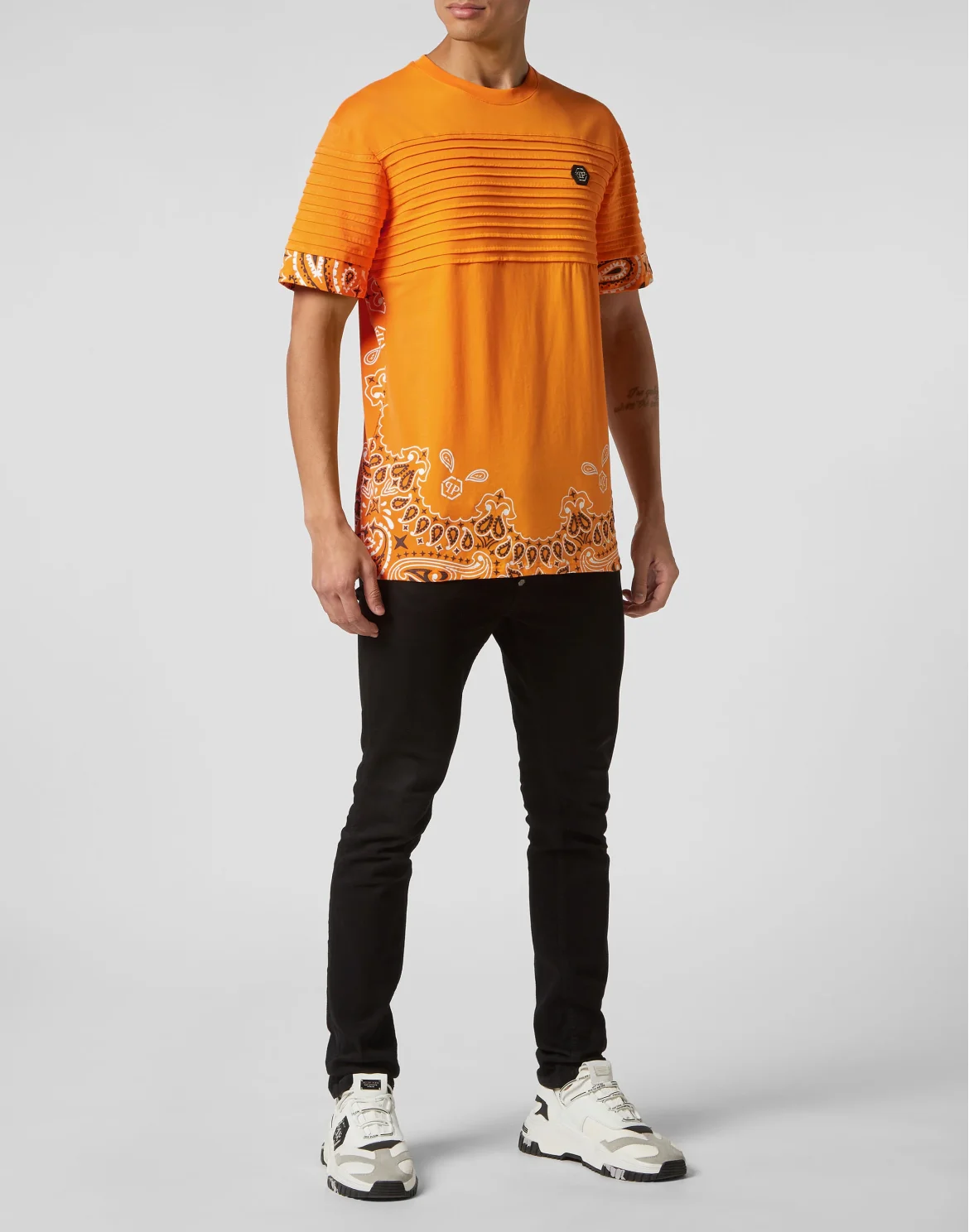 T-shirt Round Neck SS Paisley Bandana, цвет: Оранжевый