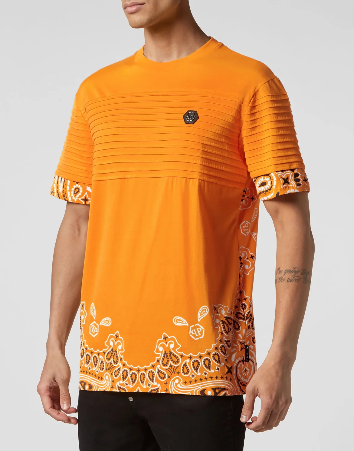 T-shirt Round Neck SS Paisley Bandana, цвет: Оранжевый
