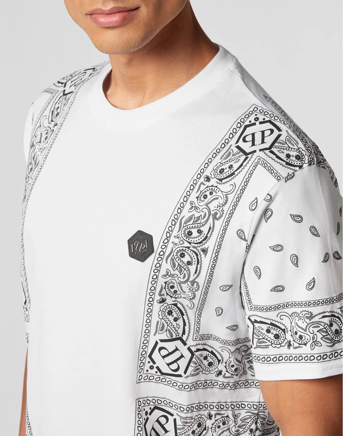 T-shirt Round Neck SS Paisley Bandana, цвет: Белый