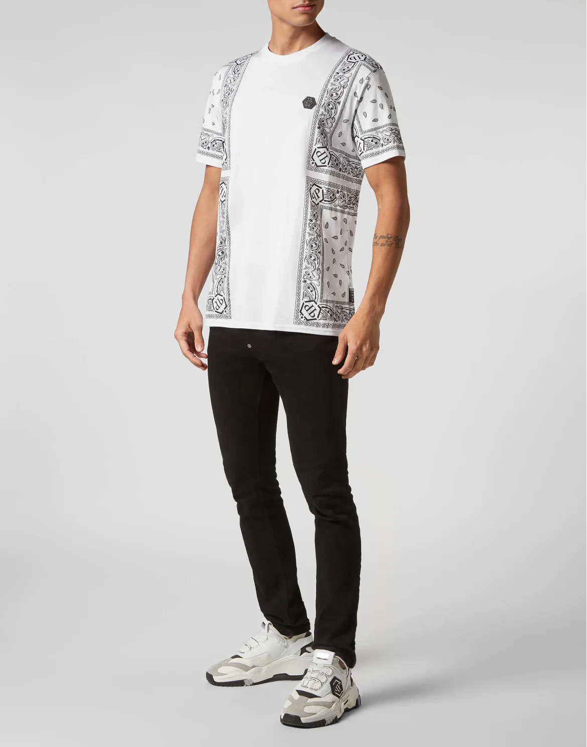 T-shirt Round Neck SS Paisley Bandana, цвет: Белый