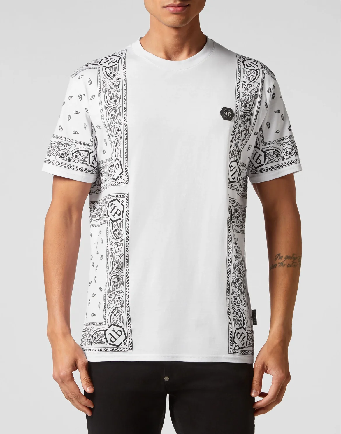 T-shirt Round Neck SS Paisley Bandana, цвет: Белый