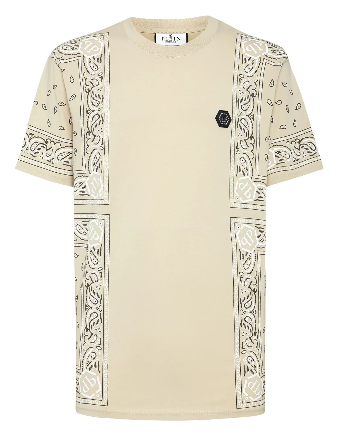 T-shirt Round Neck SS Paisley Bandana, цвет: Бежевый