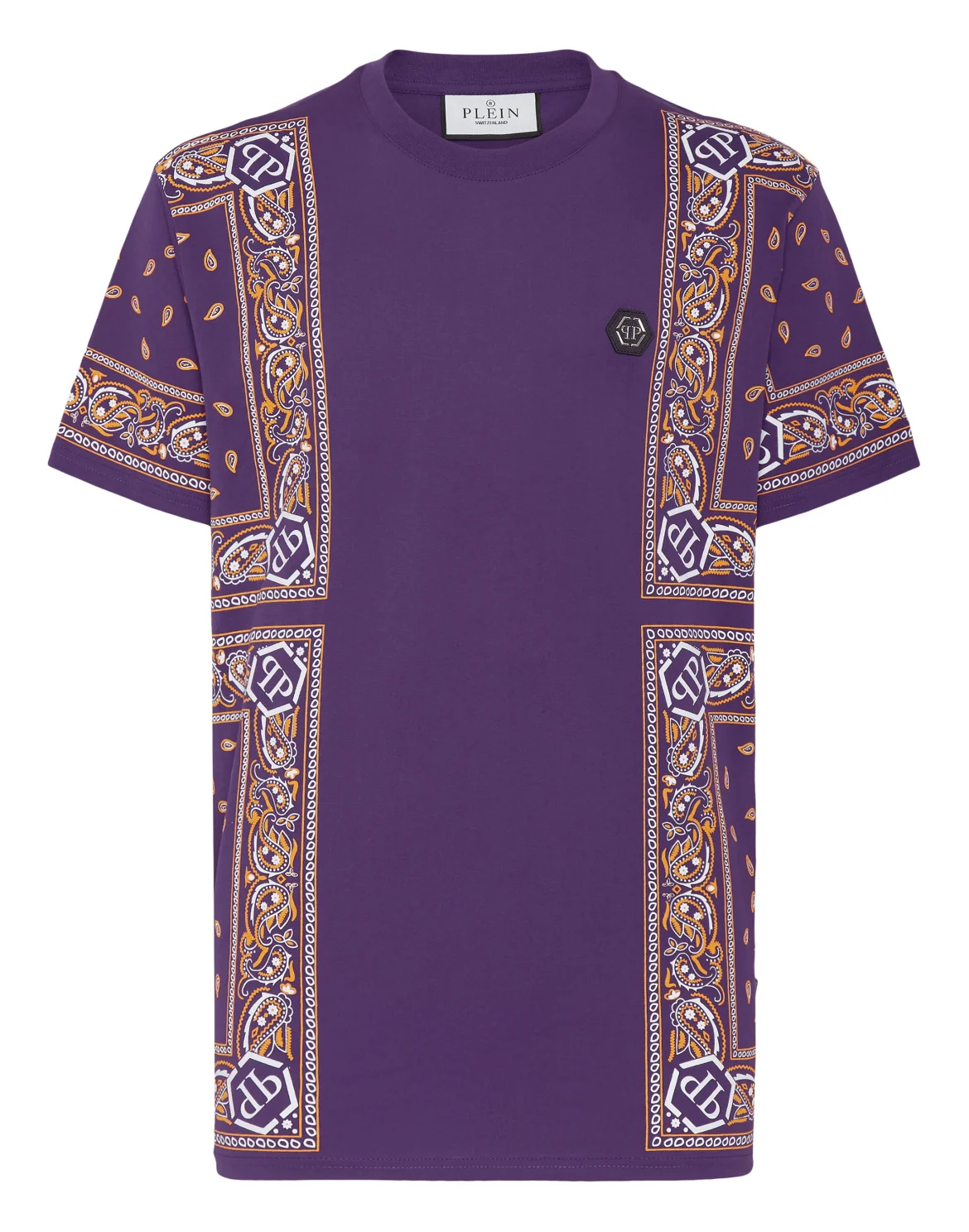 T-shirt Round Neck SS Paisley Bandana, цвет: Фиолетовый