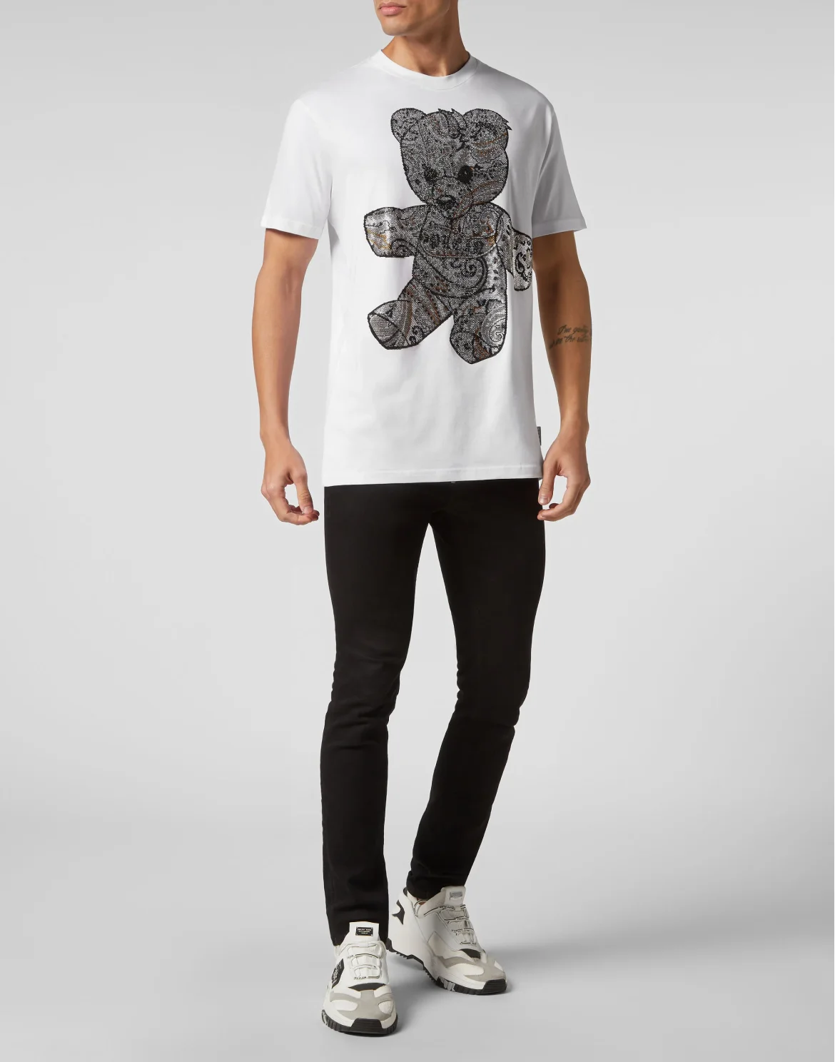 T-shirt Round Neck SS Paisley Teddy Bear, цвет: Белый